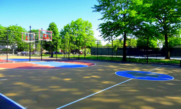 home basketball court installation