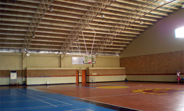indoor basketball court installation