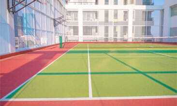 tennis court construction