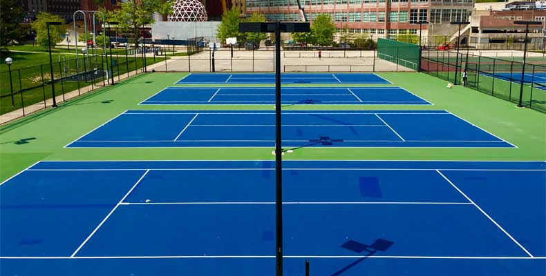 The various types of tennis court systems